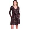 imageToadampampCo Cue Wrap LS Dress  WomensCarob Bouquet Print