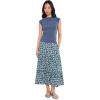 image:imageToadampCo Marigold Tiered Midi SkirtPacific Blue Print