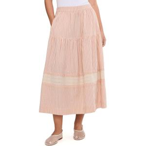 image:imageToadampCo Airscape Midi SkirtDusty Cedar Stripe Dobby
