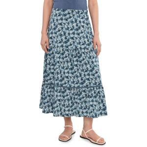 image:imageToadampCo Marigold Tiered Midi SkirtPacific Blue Print