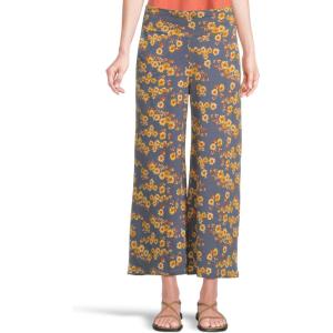 image:imageToadampCo Womens Chaka Wide Leg Crop PantsBlue Shadow Daisy Print