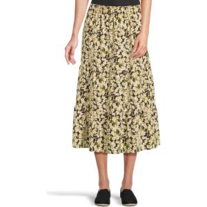 image:imageToadampCo Womens Sunkissed Tiered Midi SkirtBarley Daisy Field Print