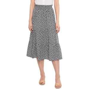 image:imageToadampCo Womens Sunkissed Tiered Midi SkirtBlack and Salt Print