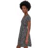 image:imageToadampCo Freesia Wrap Short Sleeve DressBlackSalt Print