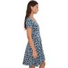 image:imageToadampCo Freesia Wrap Short Sleeve DressPacific Blue Print