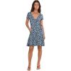 image:imageToadampCo Freesia Wrap Short Sleeve DressPacific Blue Print