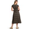 image:imageToadampCo Rose Midi Short Sleeve DressBlack Pansy Print