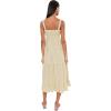 image:imageToadampCo Taj Hemp Tiered Midi Sleeveless DressBarley Railroad Stripe