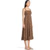 image:imageToadampCo Taj Hemp Tiered Midi Sleeveless DressChestnut Floral Print