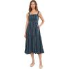 image:imageToadampCo Taj Hemp Tiered Midi Sleeveless DressMidnight Dobby