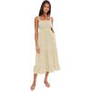 image:imageToadampCo Taj Hemp Tiered Midi Sleeveless DressBarley Railroad Stripe