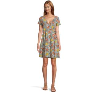 image:imageToadampCo Freesia Wrap Short Sleeve DressNorth Shore Lily Print