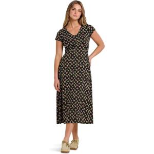 image:imageToadampCo Rose Midi Short Sleeve DressBlack Pansy Print