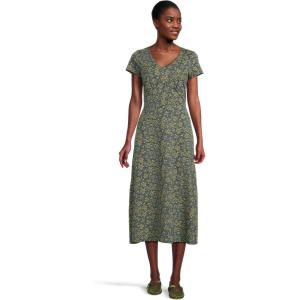 image:imageToadampCo Rose Midi Short Sleeve DressTrue Navy Retro Print