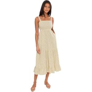image:imageToadampCo Taj Hemp Tiered Midi Sleeveless DressBarley Railroad Stripe