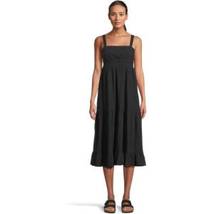 image:imageToadampCo Taj Hemp Tiered Midi Sleeveless DressBlack