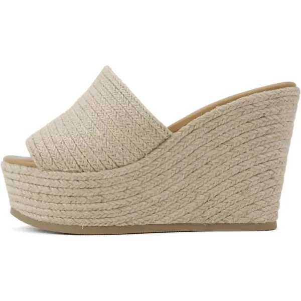 Soda Bounty  Women Round Toe Single Band SlipOn Espadrille Wedge SandalJute