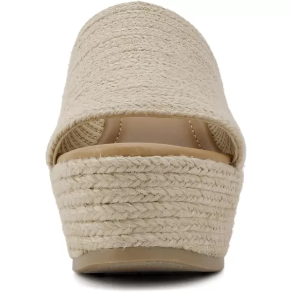 Soda Bounty  Women Round Toe Single Band SlipOn Espadrille Wedge SandalJute