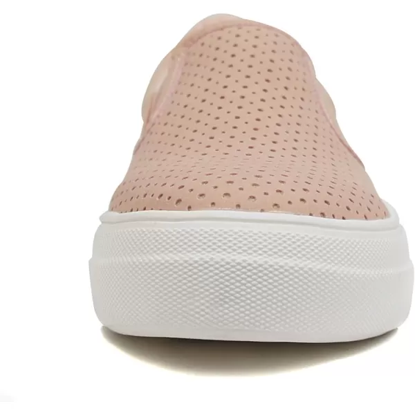 Soda Croft  Slip On Perforated Double Layer Foam Padded Cushion Sock Fashion SneakersDusty Mauve Nubuck Pu