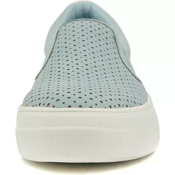 Soda Croft  Slip On Perforated Double Layer Foam Padded Cushion Sock Fashion SneakersLblue Nubuck Pu