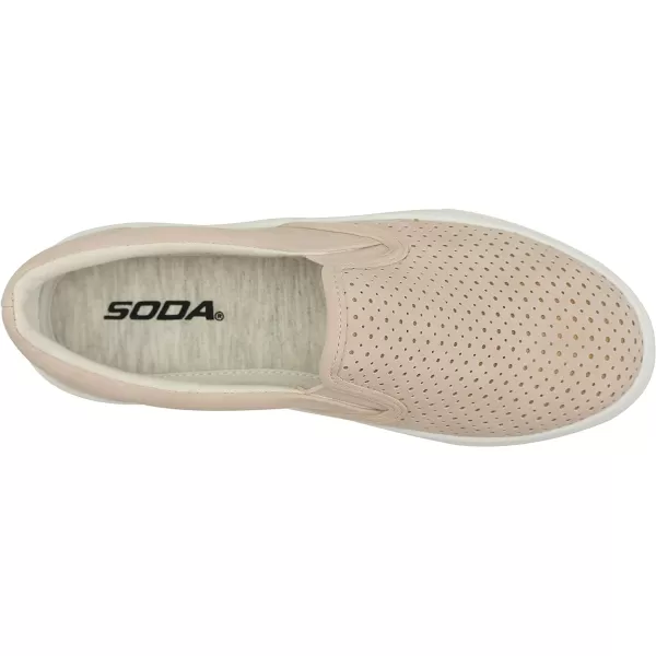 Soda Croft  Slip On Perforated Double Layer Foam Padded Cushion Sock Fashion SneakersLtmauve