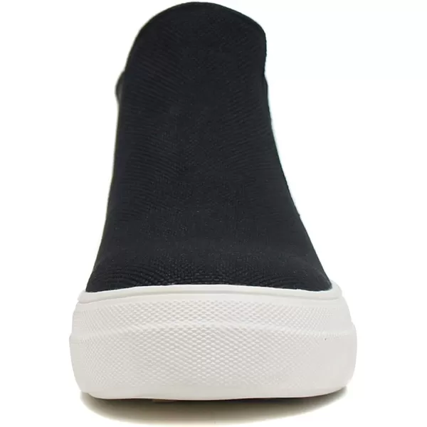 Soda Woods  Slip On High Top Twin Gore Double Layer Foam Padded Cushion Sock Fashion SneakersBlack