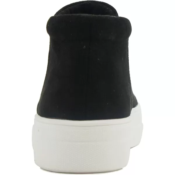 Soda Woods  Slip On High Top Twin Gore Double Layer Foam Padded Cushion Sock Fashion SneakersBlack Imit Suede