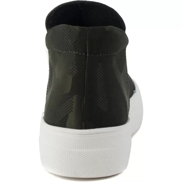 Soda Woods  Slip On High Top Twin Gore Double Layer Foam Padded Cushion Sock Fashion SneakersDark Khaki Camouflage