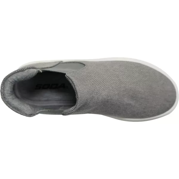 Soda Woods  Slip On High Top Twin Gore Double Layer Foam Padded Cushion Sock Fashion SneakersGrey