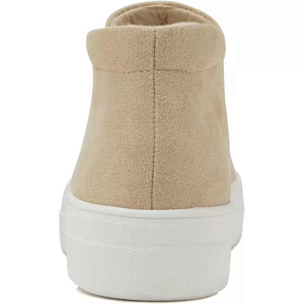 Soda Woods  Slip On High Top Twin Gore Double Layer Foam Padded Cushion Sock Fashion SneakersOatmeal Imit Suede