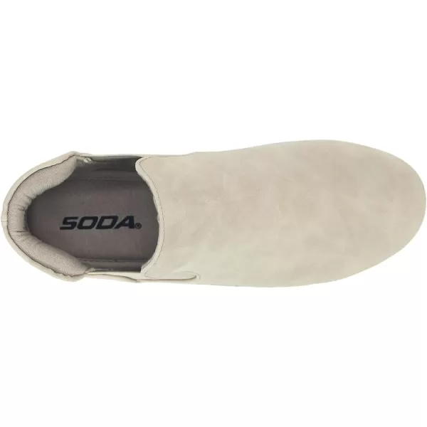 Soda Woods  Slip On High Top Twin Gore Double Layer Foam Padded Cushion Sock Fashion SneakersSand Nubuck Pu