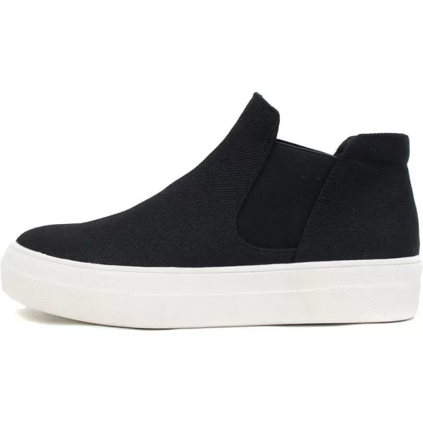 Soda Woods  Slip On High Top Twin Gore Double Layer Foam Padded Cushion Sock Fashion SneakersBlack