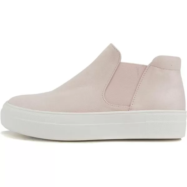 Soda Woods  Slip On High Top Twin Gore Double Layer Foam Padded Cushion Sock Fashion SneakersSoft Pink Imit Suede