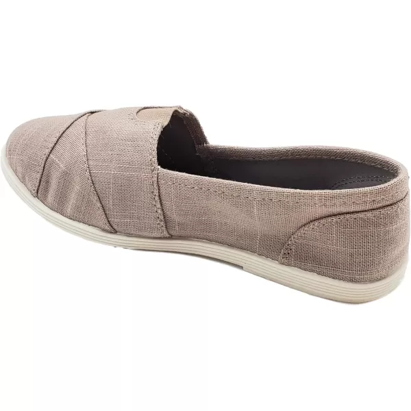 Soda Flat Women Shoes Linen Canvas Slip On Loafers Memory Foam Gel Insoles OBJISCharcoal Linen