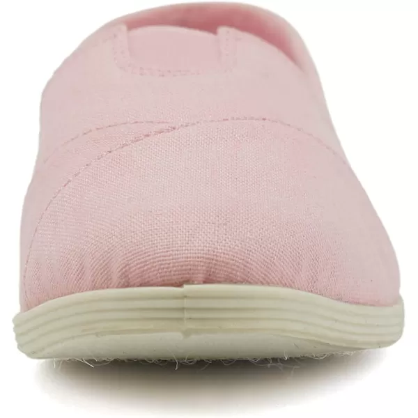 Soda Flat Women Shoes Linen Canvas Slip On Loafers Memory Foam Gel Insoles OBJISPink