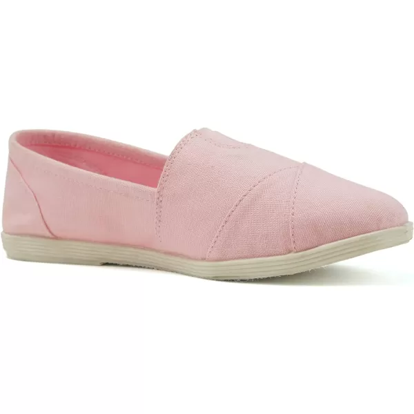 Soda Flat Women Shoes Linen Canvas Slip On Loafers Memory Foam Gel Insoles OBJISPink