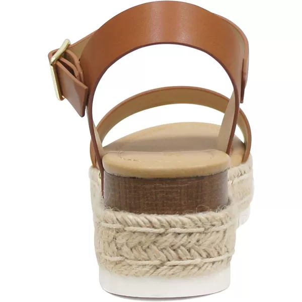 Soda CLIP  Women Open Toe Ankle Strap Platform Espadrille SandalTan