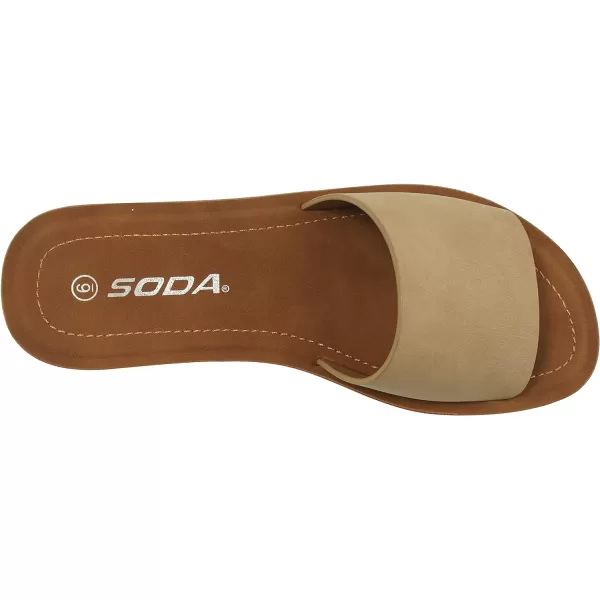 Soda EFRON Womens Casual Slip On SandalsNaturalefron