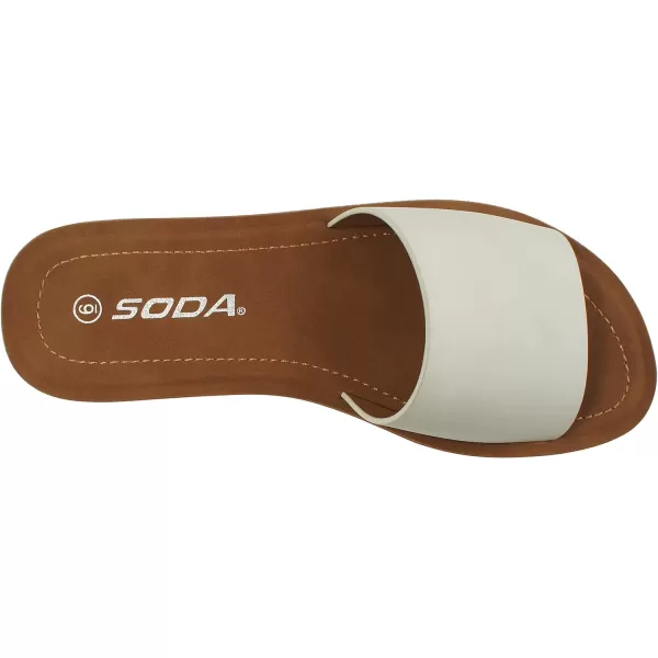 Soda EFRON Womens Casual Slip On SandalsOff Whiteefron