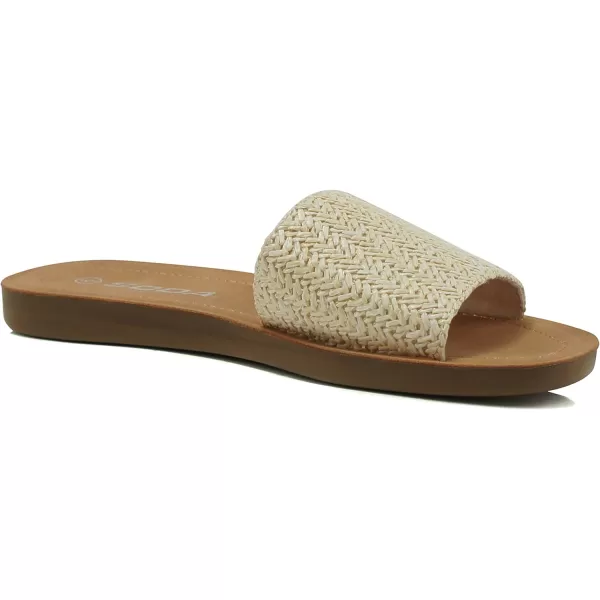 Soda EFRON Womens Casual Slip On SandalsRaffia Nudeefron