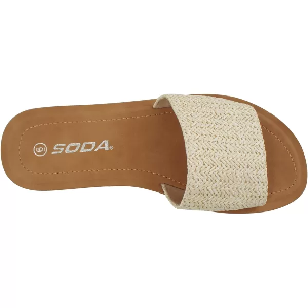 Soda EFRON Womens Casual Slip On SandalsRaffia Nudeefron