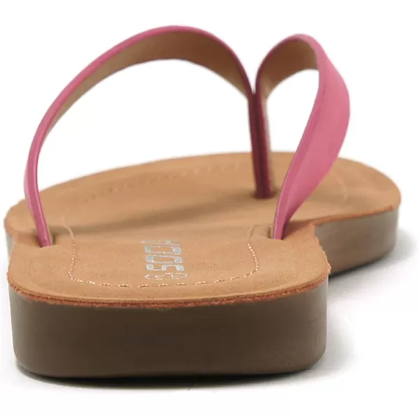 Soda ELLA2 KidsChildrenGirls Casual Comfort Flip Flop Fashion Slide Flat Thong SandalsFuchsia Nbpu