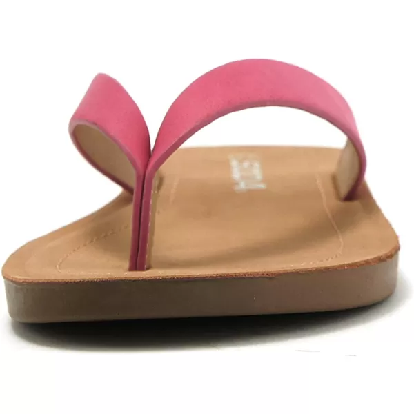 Soda ELLA2 KidsChildrenGirls Casual Comfort Flip Flop Fashion Slide Flat Thong SandalsFuchsia Nbpu