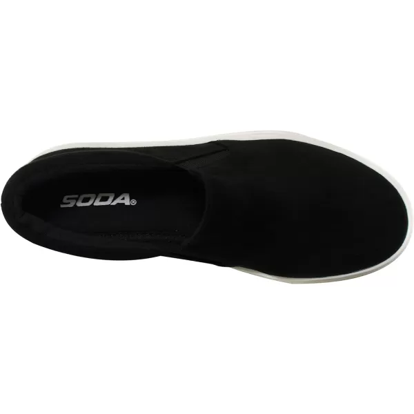 Soda Hike Slip On Double Layer Foam Padded Cushion Sock Fashion SneakersBlack