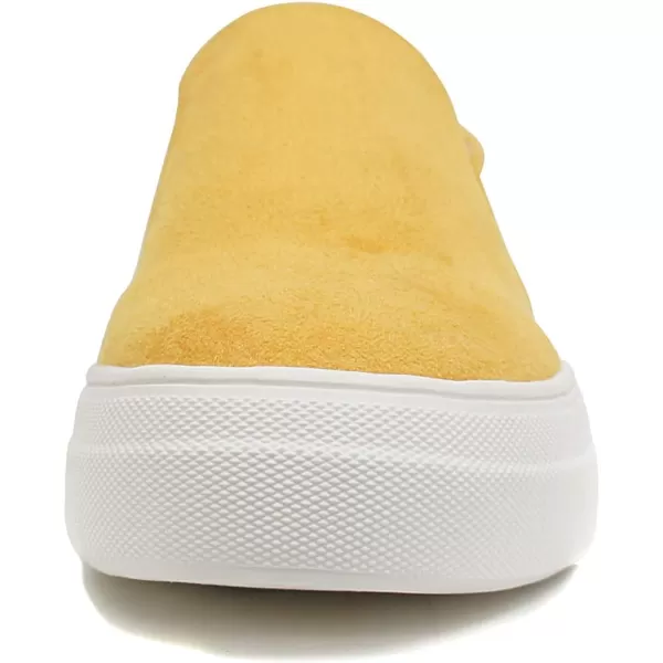 Soda Hike Slip On Double Layer Foam Padded Cushion Sock Fashion SneakersMango Yellow