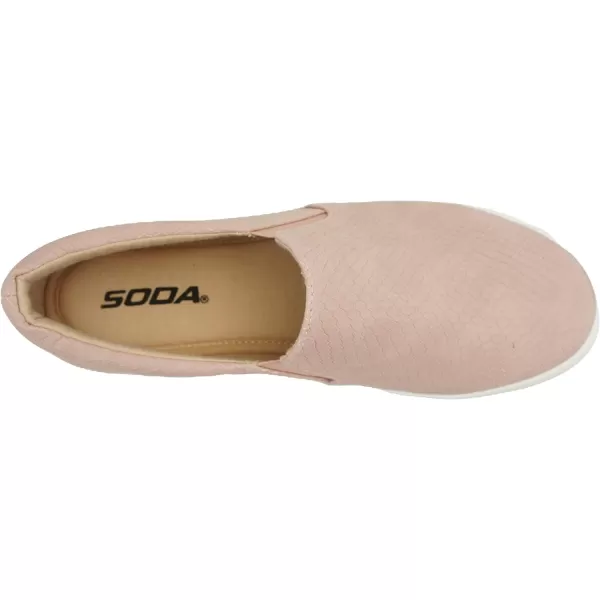 Soda Hike Slip On Double Layer Foam Padded Cushion Sock Fashion SneakersMauve Cobra