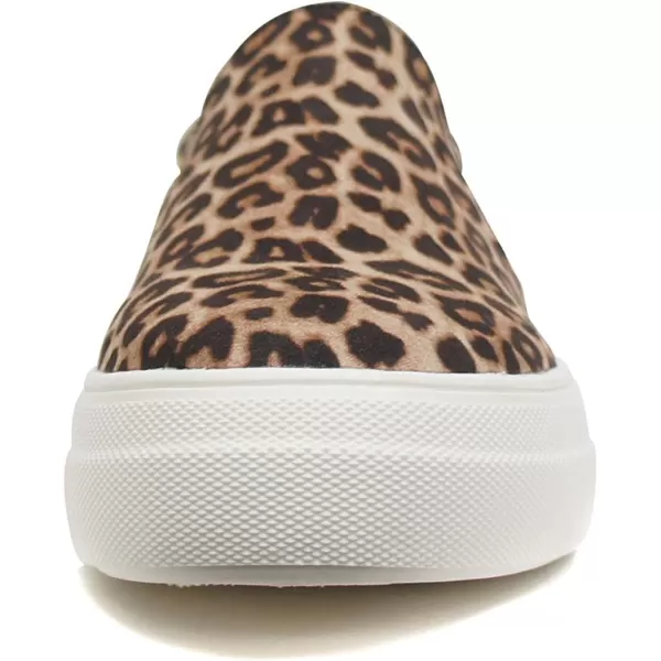 Soda Hike Slip On Double Layer Foam Padded Cushion Sock Fashion SneakersOatmeal Cheetah