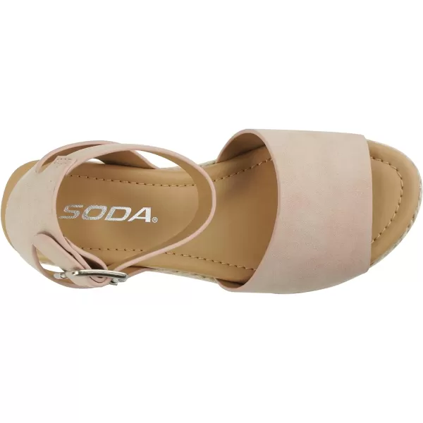 Soda Little KidsChildrenGirls TopicIIS Espadrille Flatform Wedge Open Toe SandalsDmauve Nubuck