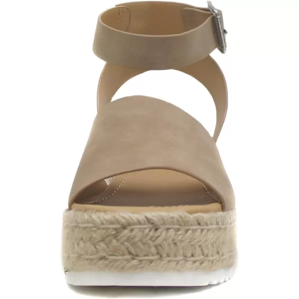 Soda Little KidsChildrenGirls TopicIIS Espadrille Flatform Wedge Open Toe SandalsNaturaltk