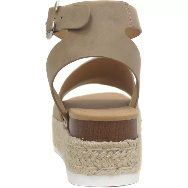 Soda Little KidsChildrenGirls TopicIIS Espadrille Flatform Wedge Open Toe SandalsNaturaltk